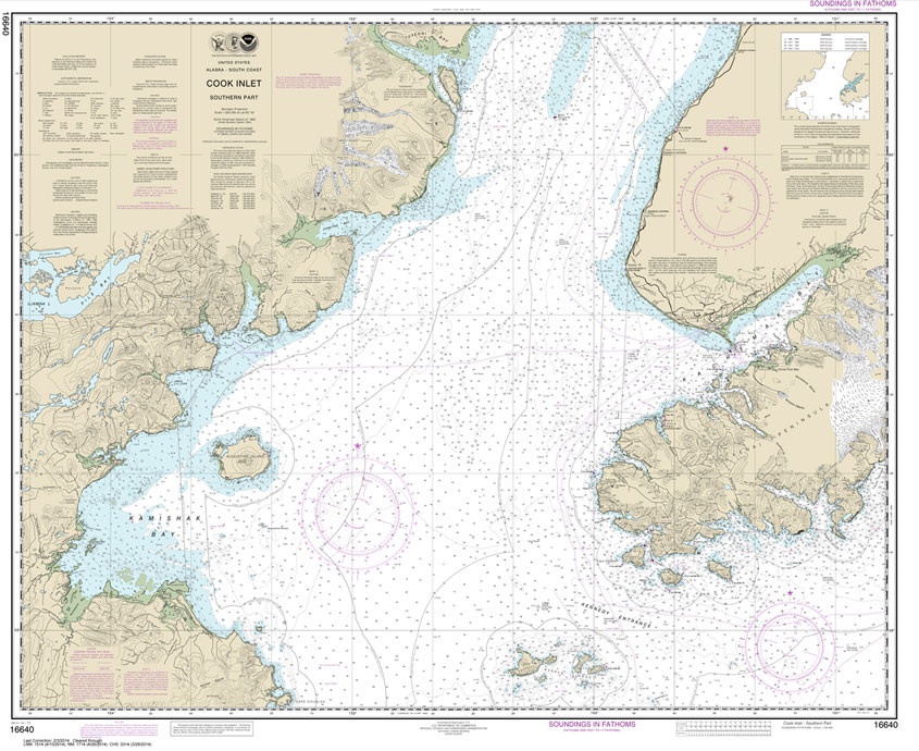 NOAA Chart 16640: Cook Inlet-southern part