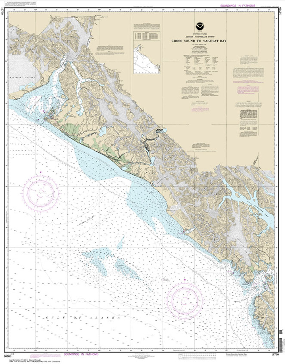 NOAA Chart 16760: Cross Sound to Yakutat Bay NOAA Chart 16760: Cross Sound to Yakutat Bay