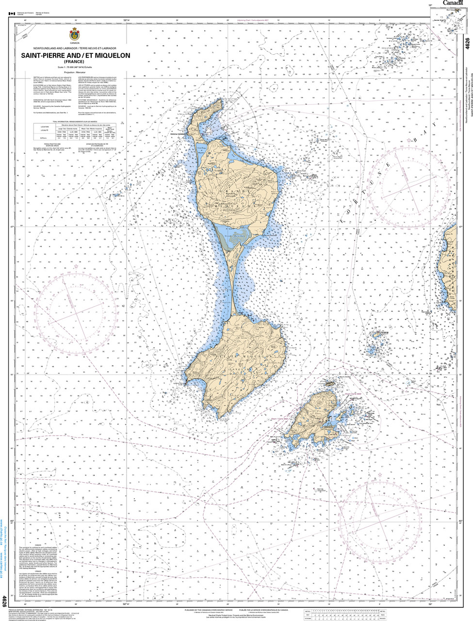 CHS Chart 4626: Saint-Pierre and/et Miquelon (France)