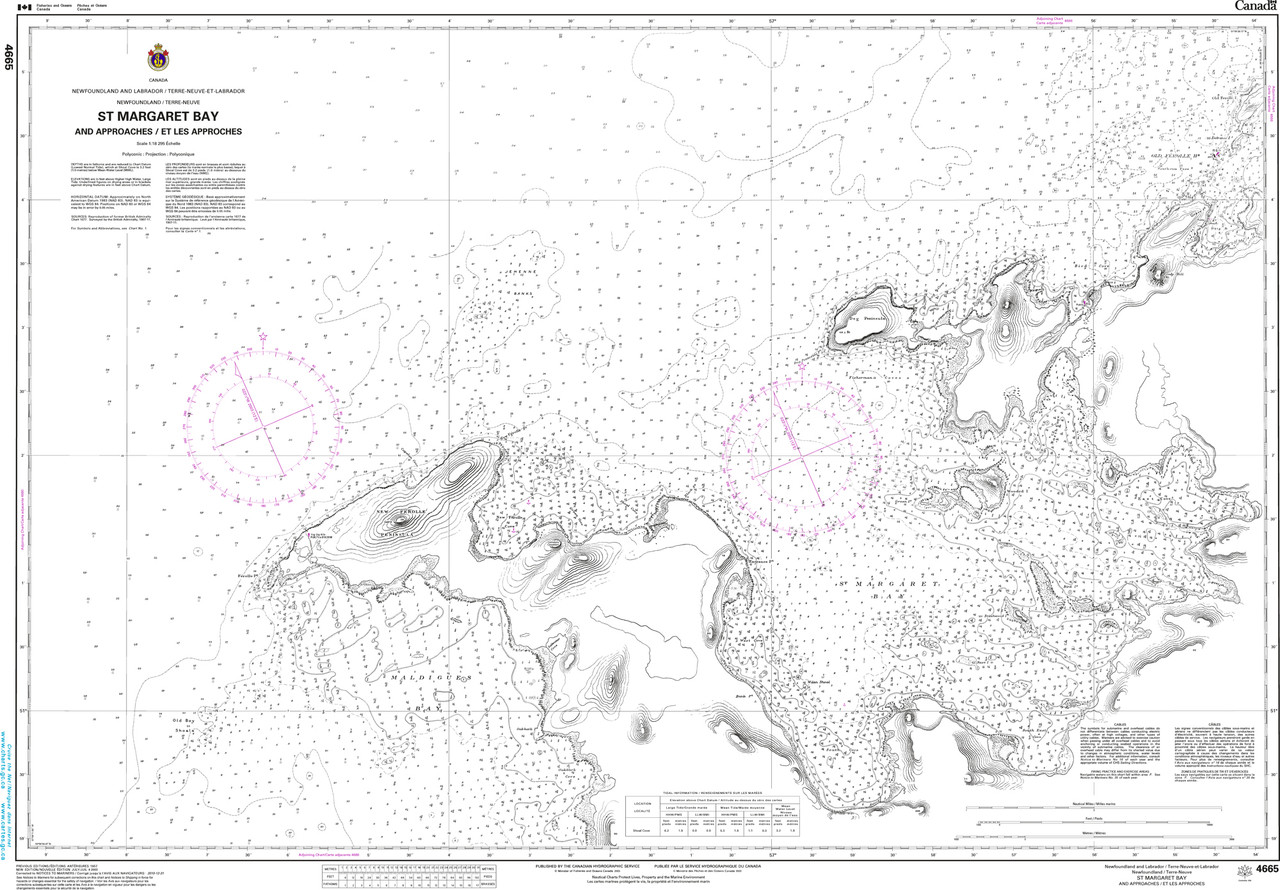 CHS Chart 4665: St. Margaret Bay and Approaches/et les approches
