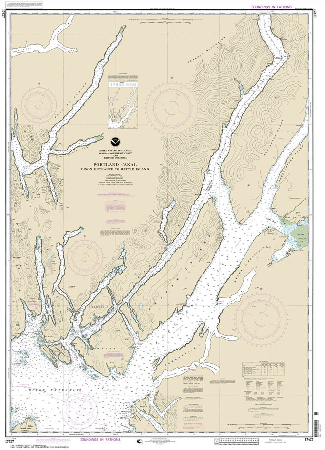 NOAA Chart 17427: Portland Canal - Dixon Entrance to Hattie I.