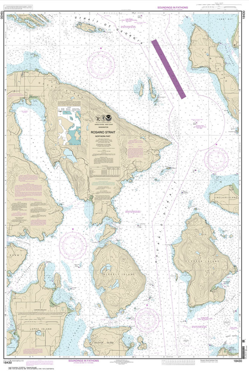 HISTORICAL NOAA Chart 18430: Rosario Strait-northern part