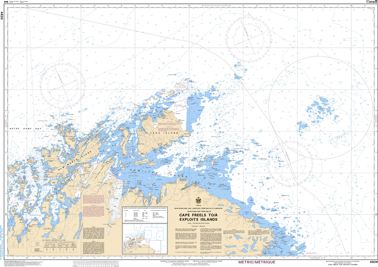 CHS Chart 4820: Cape Freels to/Ã  Exploits Islands