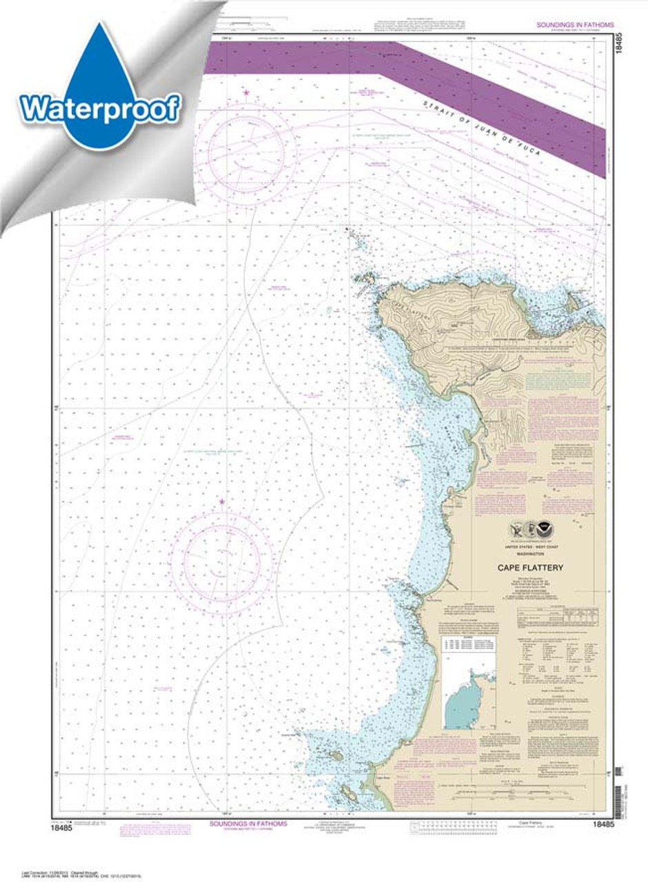 Waterproof NOAA Chart 18485: Cape Flattery