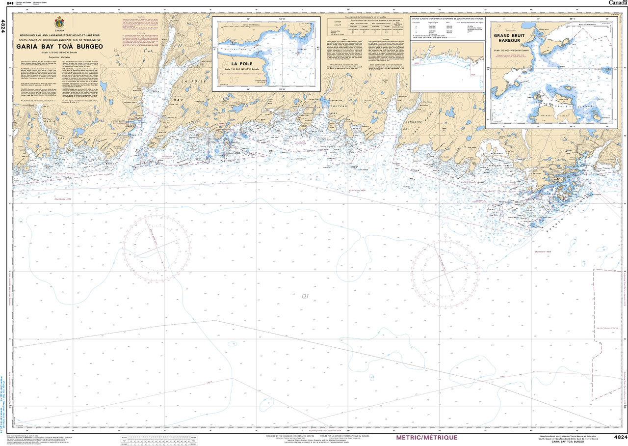 CHS Chart 4824: Garia Bay to/Ã  Burgeo
