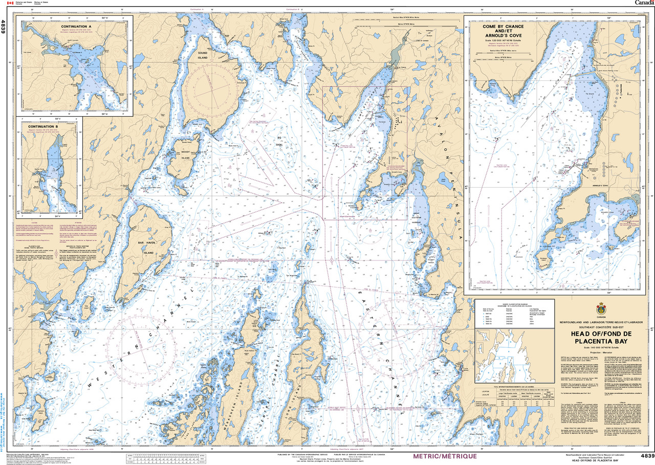 CHS Chart 4839: Head of/Fond de Placentia Bay
