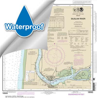 Waterproof NOAA Chart 18583: Siuslaw River