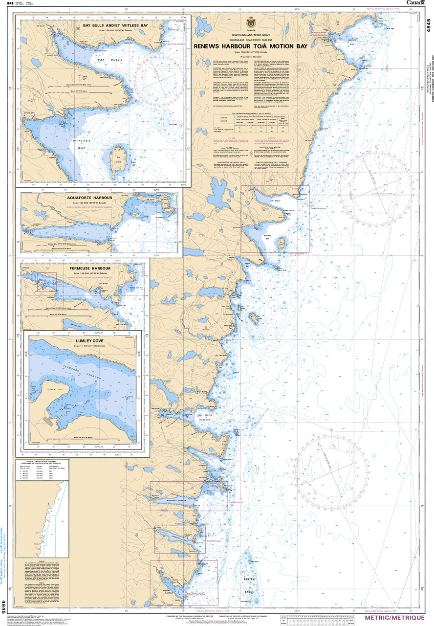 CHS Chart 4845: Renews Harbour to/Ã  Motion Bay