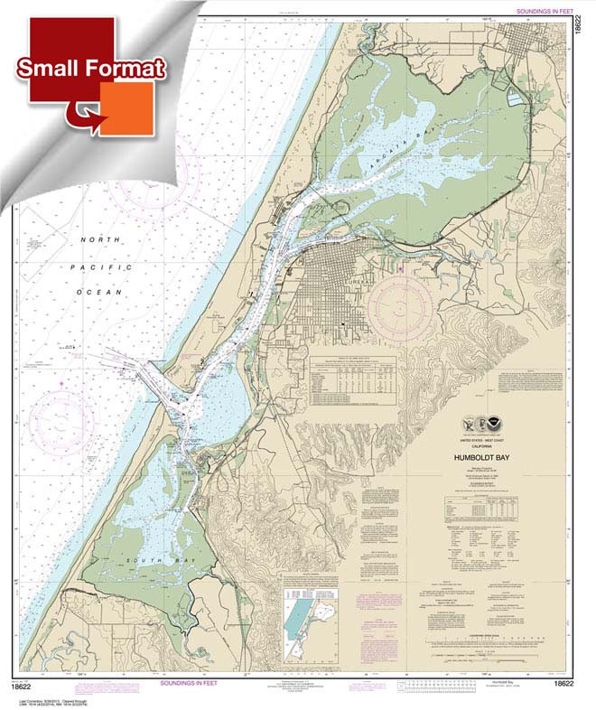 Small Format NOAA Chart 18622: Humboldt Bay