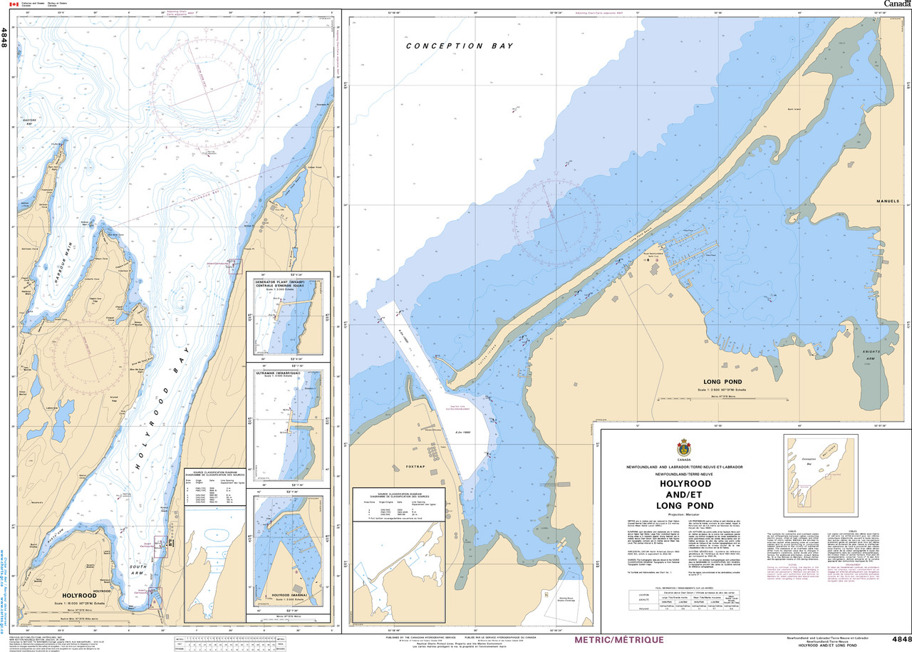 CHS Chart 4848: Holyrood and/et Long Pond
