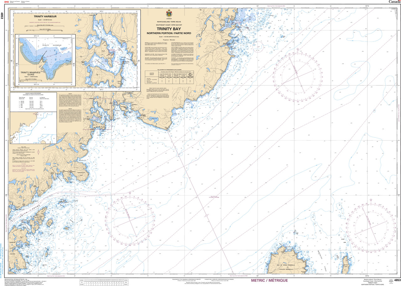 CHS Chart 4853: Trinity Bay - Northern Portion/Partie Nord