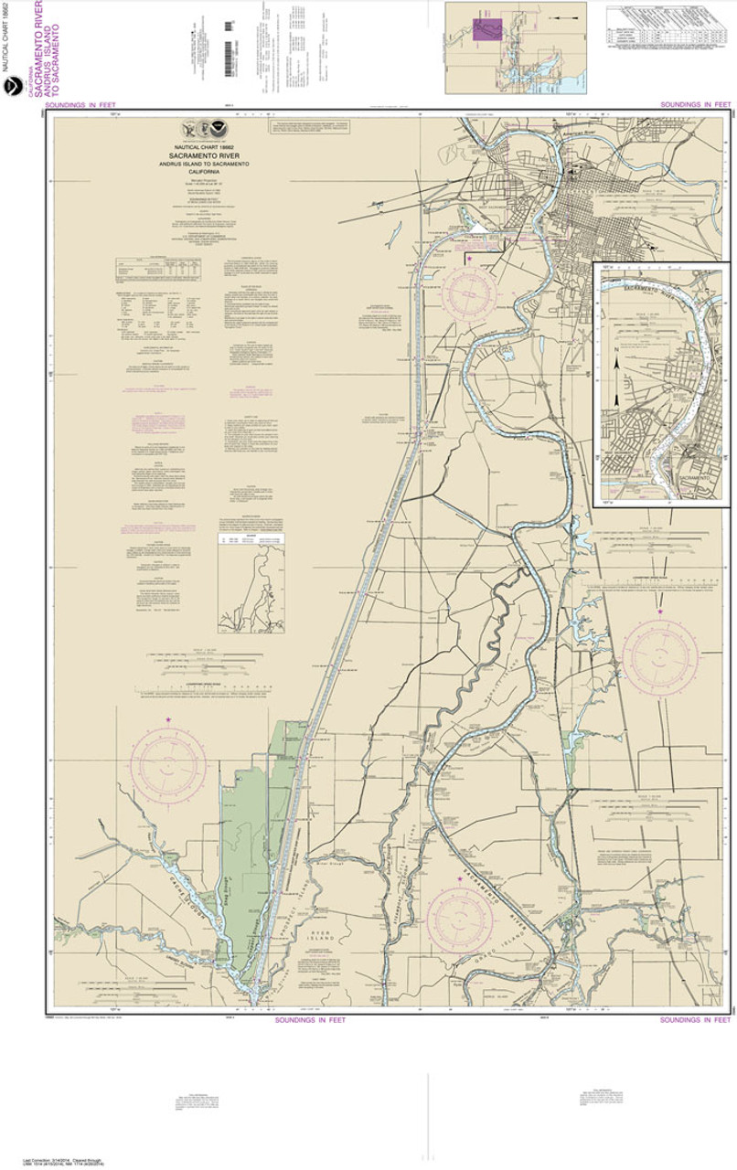 NOAA Chart 18662: Sacramento River Andrus Island to Sacramento