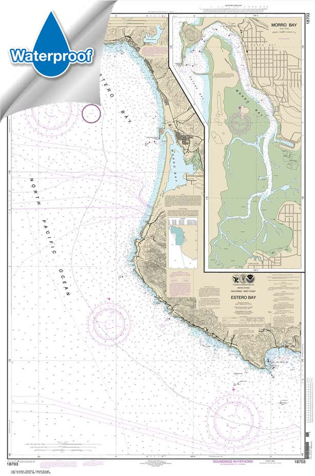 Waterproof NOAA Chart 18703: Estero Bay;Morro Bay