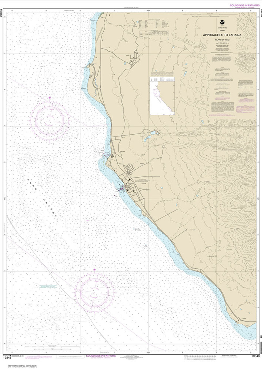 NOAA Chart 19348: Approaches to Lahaina: Island of Maui