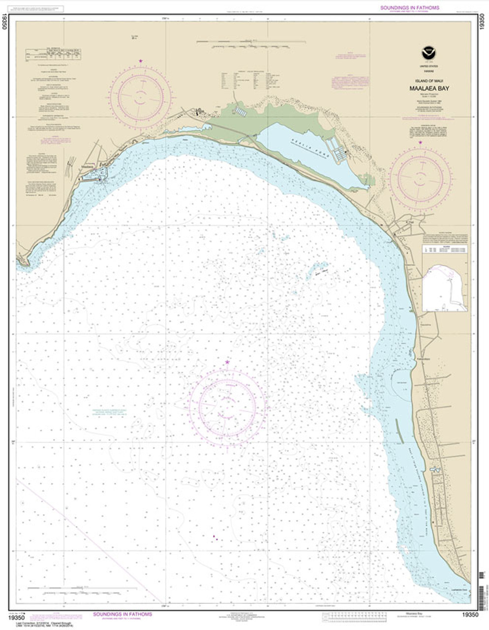 HISTORICAL NOAA Chart 19350: Island of Maui Ma'alaea Bay