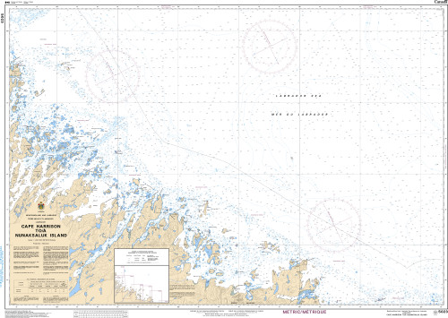 CHS Chart 5023: Cape Harrison to/Ã  Nunaksaluk Island