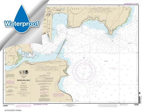 Waterproof NOAA Chart 19383: Kaua'i Nawiliwili Bay