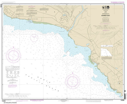 NOAA Chart 19386: Kauai Approaches to Waimea Bay