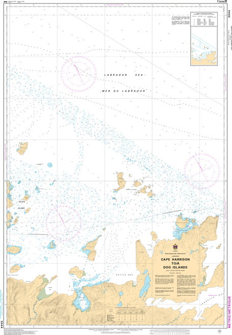 CHS Chart 5044: Cape Harrison to/Ã  Dog Islands