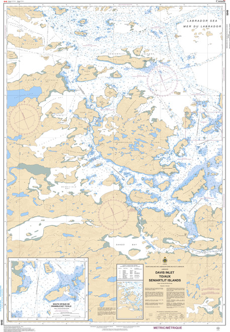 CHS Chart 5049: Davis Inlet to/aux Seniarlit Islands