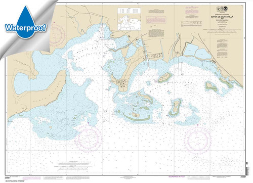 Waterproof NOAA Chart 25681: Bahia de Guayanilla and Bahia de Tallaboa