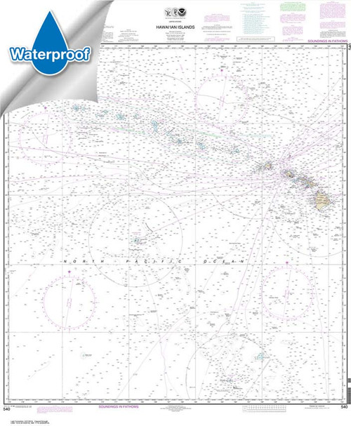 Waterproof NOAA Chart 540: Hawaiian Islands