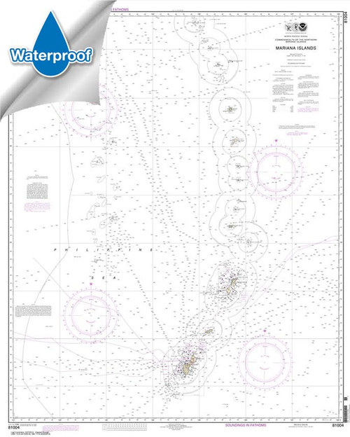 Waterproof NOAA Chart 81004: Commonwealth of the Northern Mariana Islands