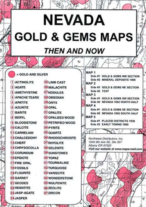 Nevada Gold and Gems Map, Then and Now