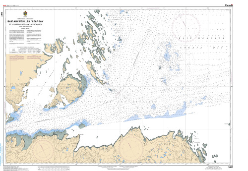 CHS Chart 5467: Baie aux feuilles / Leaf Bay et les Approches / and Approaches