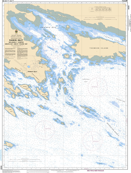 CHS Chart 5628: Rankin Inlet Including / Y Compris Melvin Bay And/ Et Prairie Bay