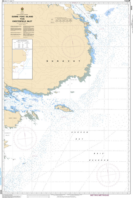 CHS Chart 5630: Dunne Foxe Island to/Ã  Chesterfield Inlet