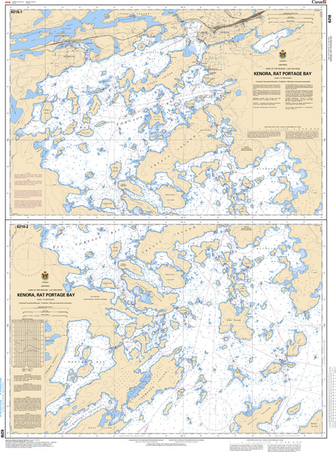 CHS Chart 6218: Kenora, Rat Portage Bay