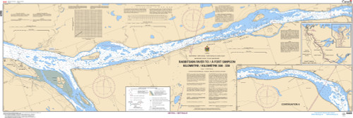 CHS Chart 6409: Rabbitskin River to/Ã  Fort Simpson Kilometre 300 / KilomÃ¨tre 330