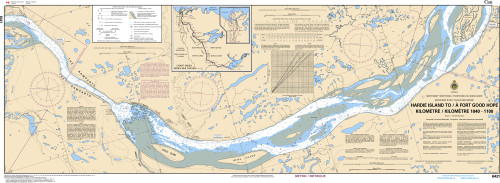 CHS Chart 6421: Hardie Island to/Ã  Fort Good Hope Kilometre 1040 / Kilometre 1100
