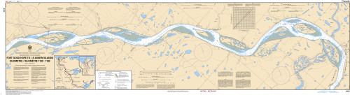 CHS Chart 6422: Fort Good Hope to/Ã  Askew Islands Kilometre 1100 / Kilometre 1180