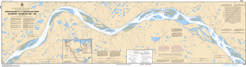 CHS Chart 6424: Bryan Island to/Ã  Travaillant River Kilometre 1240 / KilomÃ¨tre 1325