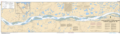 CHS Chart 6425: Travaillant River to/Ã  Adam Cabin Creek Kilometre 1325 / KilomÃ¨tre 1400