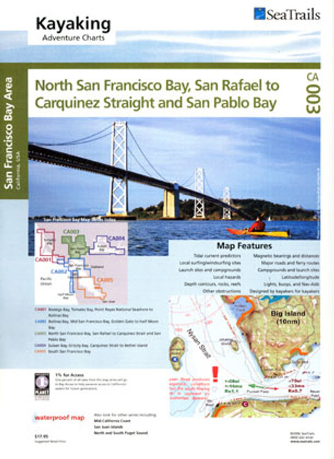Sea Trails Map:  North San Francisco Bay, San Rafael to Carquinez Strait