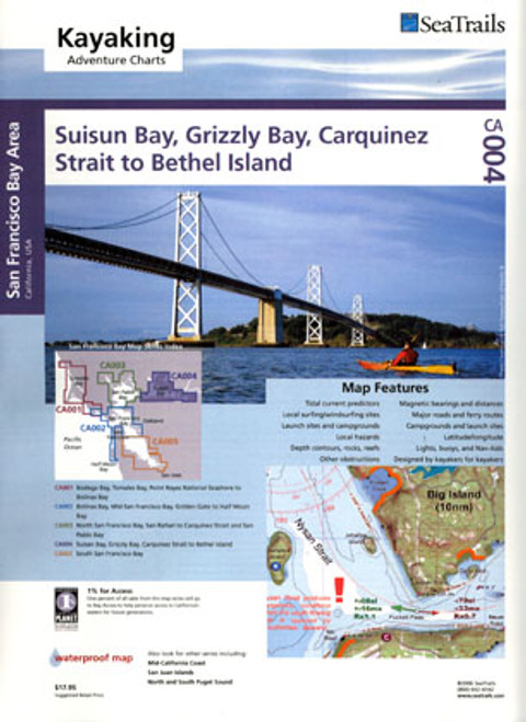 Sea Trails Map:  Suisun Bay, Grizzly Bay, Carquinez Strait to Bethel Island
