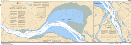 CHS Chart 6454: Mackenzie River / Fleuve Mackenzie (Kilometre / KilomÃ¨tre 90-147)