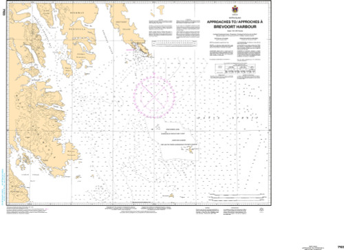 CHS Chart 7103: Approaches to/Approches Ã  Brevoort Harbour