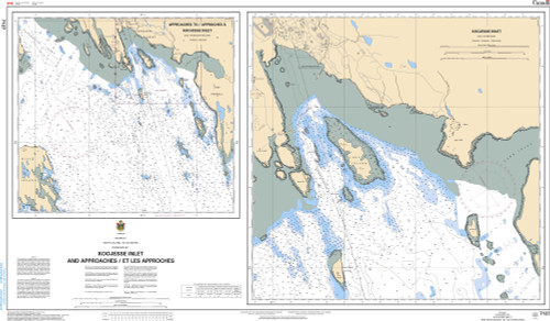 CHS Chart 7127: Koojesse Inlet and Approaches/et les Approches