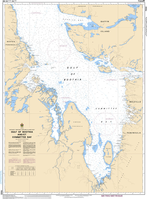 CHS Chart 7502: Gulf of Boothia and/et Committee Bay