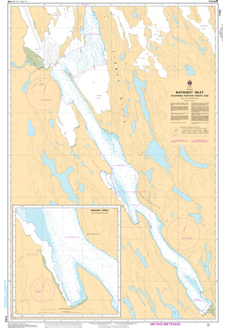 CHS Chart 7793: Bathurst Inlet - Southern Portion/Partie sud