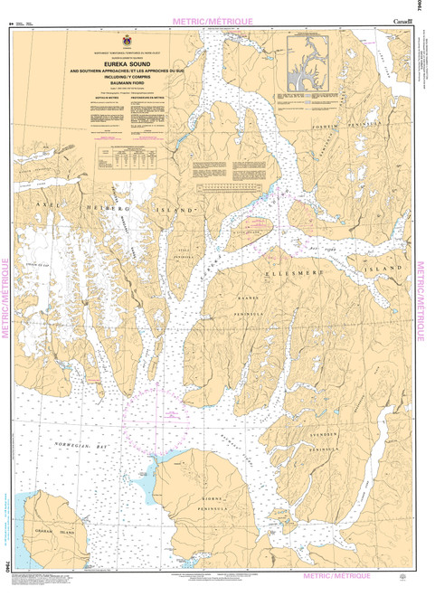 CHS Chart 7940: Eureka South and Southern Approaches/et Les Approches Du Sud Including/y Compris Baumann Fiord