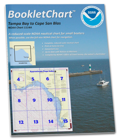 NOAA Booklet Chart 1114A: Tampa Bay to Cape San Blas (Oil and Gas Leasing Areas)