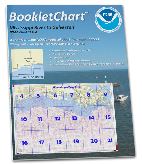 NOAA Booklet Chart 1116A: Mississippi River to Galveston (Oil and Gas Leasing Areas)