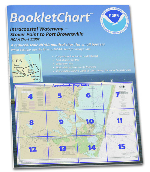 NOAA BookletChart 11302: Intracoastal Waterway Stover Point to Port Brownsville: Including Braz.