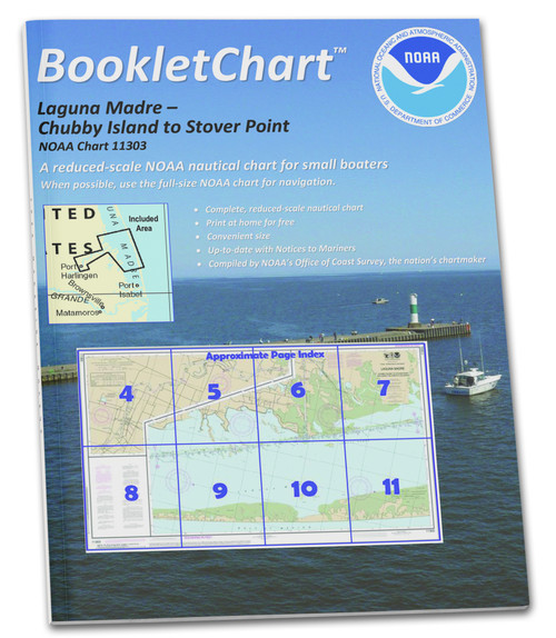 NOAA BookletChart 11303: Intracoastal Waterway Laguna Madre - Chubby Island to Stover Point: in.