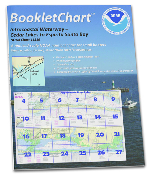 NOAA BookletChart 11319: Intracoastal Waterway Cedar Lakes to Espiritu Santo Bay